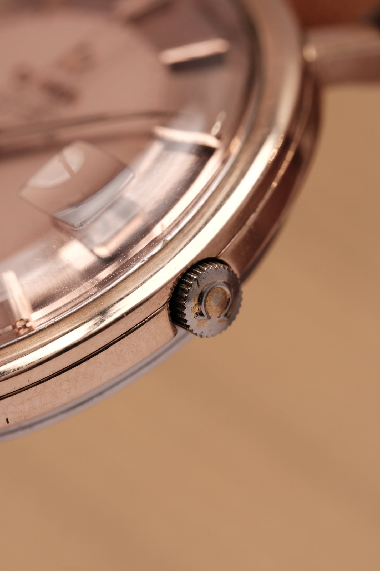 1966 OMEGA CONSTELLATION PIE PAN Mirror Rose Gold Dial (Salmon Dial )CHRONOMETER REF 168.004