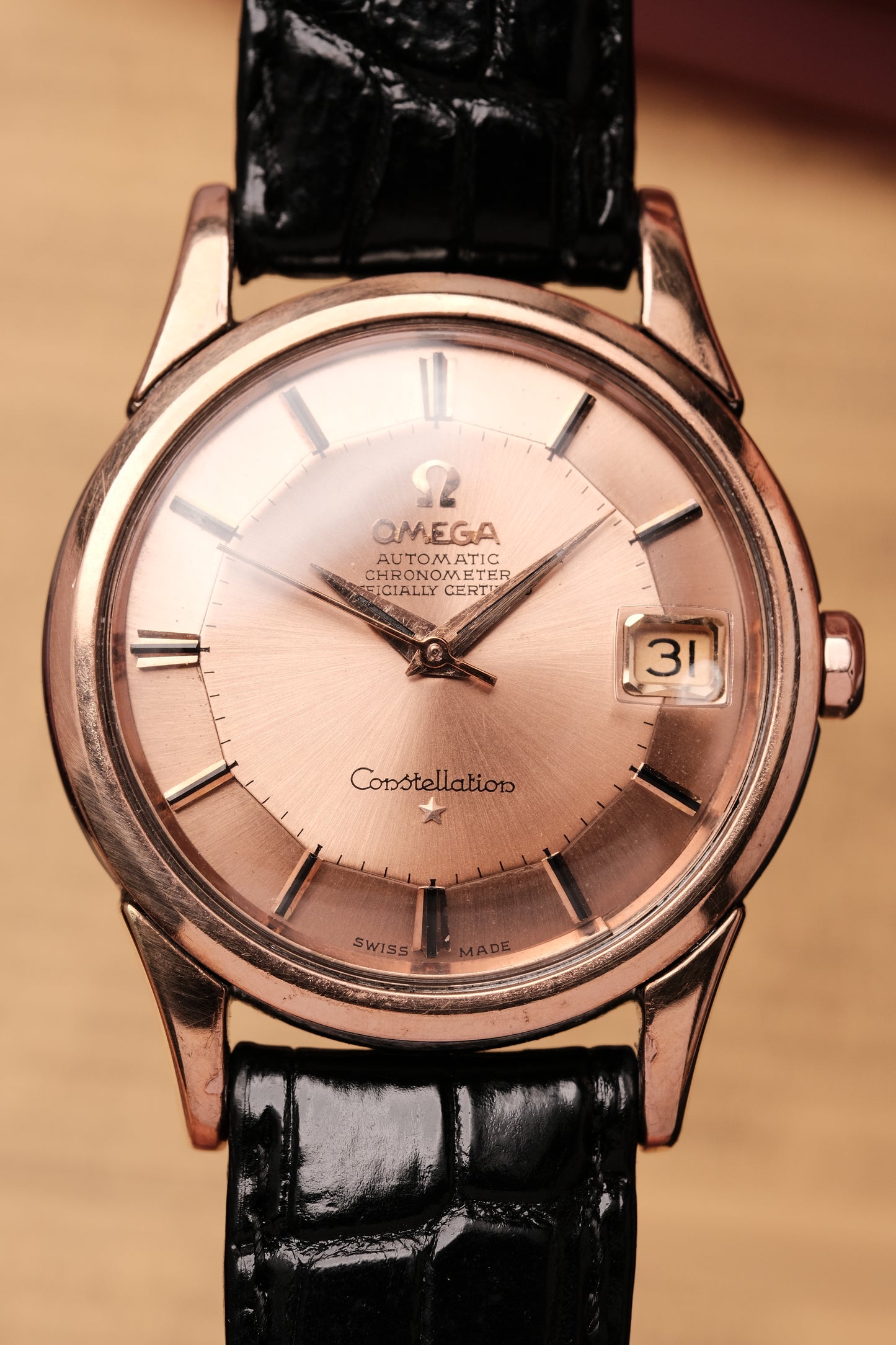 OMEGA CONSTELLATION PIE PAN Salmon Dial Rose Gold AUTOMATIC CHRONOMETER REF. 2943 3 SC