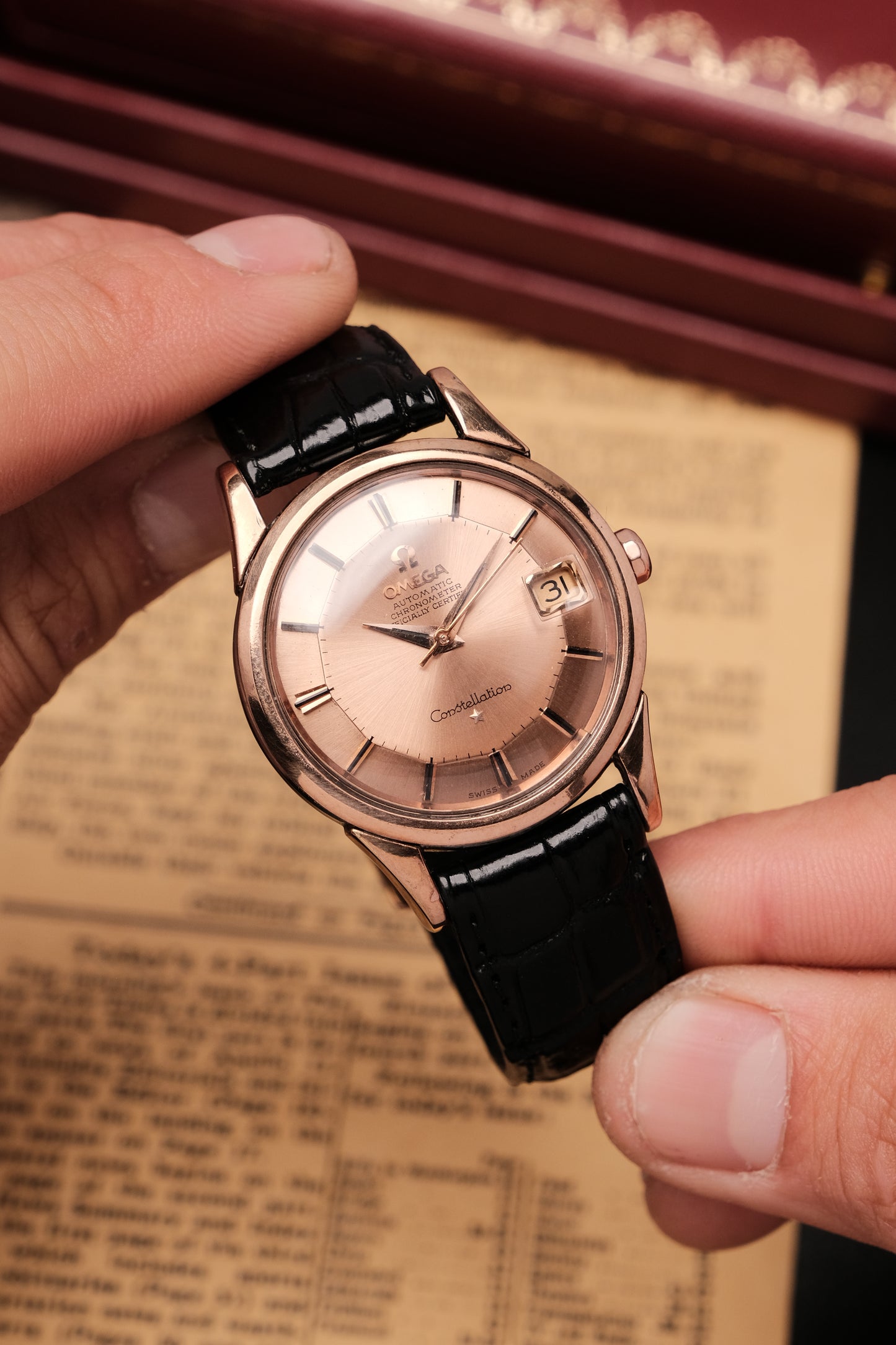 OMEGA CONSTELLATION PIE PAN Salmon Dial Rose Gold AUTOMATIC CHRONOMETER REF. 2943 3 SC